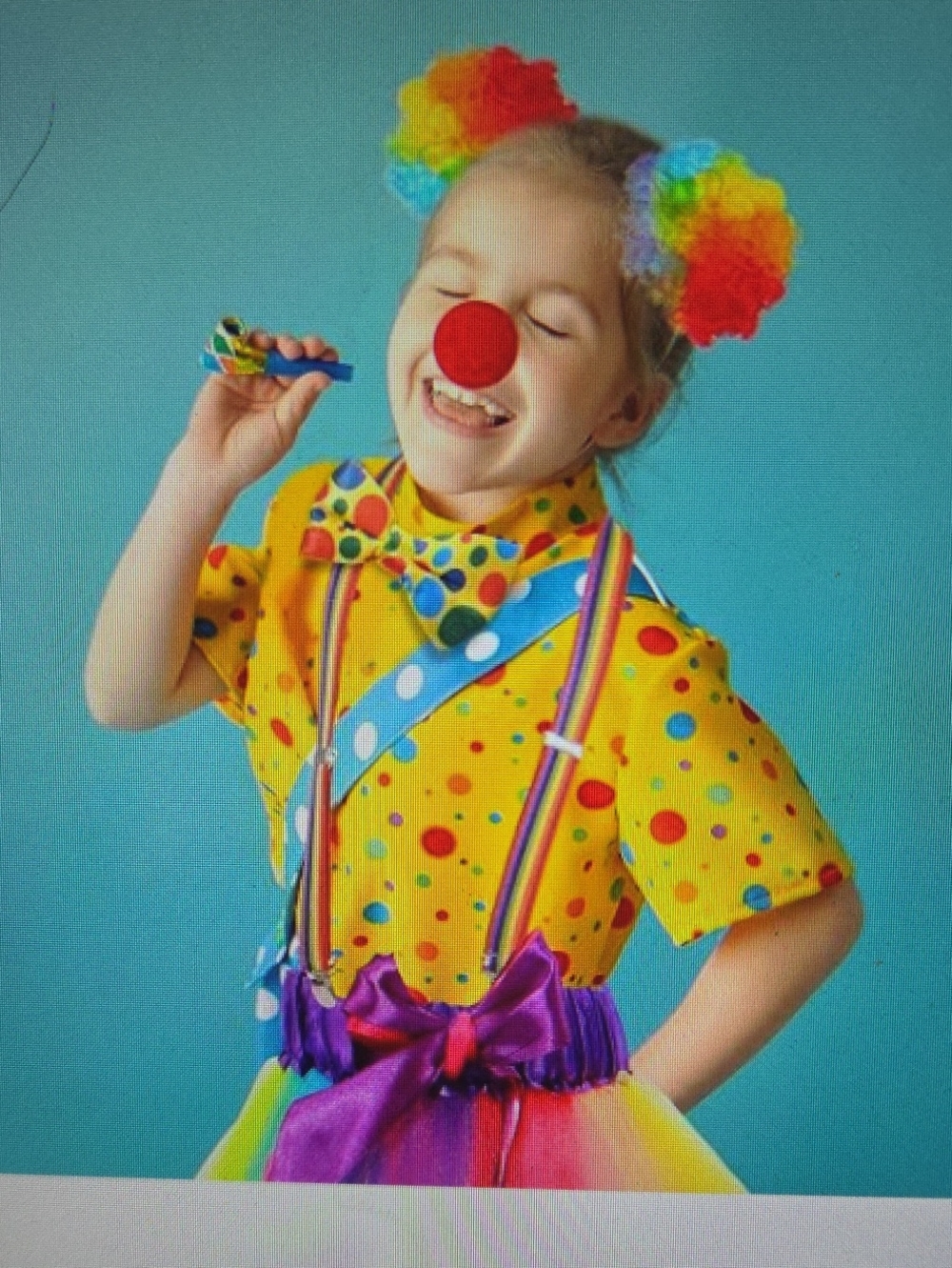 NWT Kids Rainbow Suspender Set with Headband and Bow (Multicolor) 7 Pcs